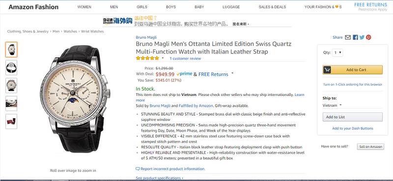 mua đồng hồ Amazon chất lượng