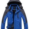 Wantdo Men's Mountain Waterproof Fleece Ski Jacket Windproof Rain Jacket