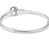 Pandora Women's 590702HV-18 Sterling Silver Barrel Clasp Bracelet, 7.1 Inch