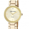 Anne Klein Women's AK/1362CHGB Diamond Dial Gold-Tone Bracelet Watch